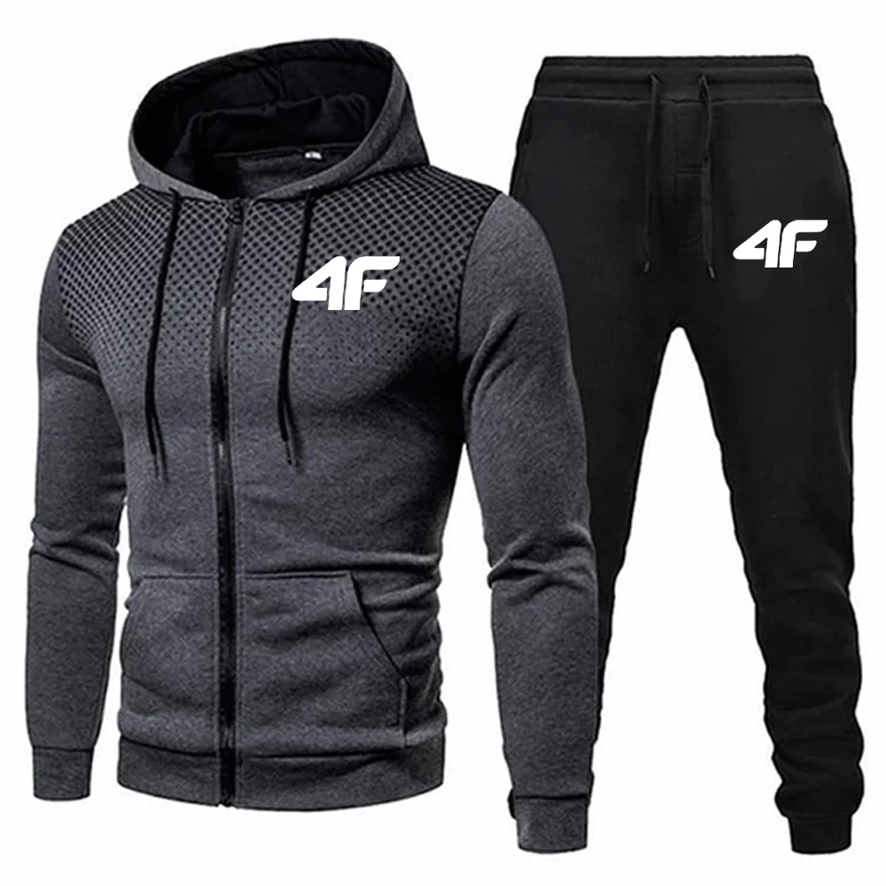 Outdoor Sport Winter Jacket - Autumn Winter Mens Tracksuit Jogging Sweatpants