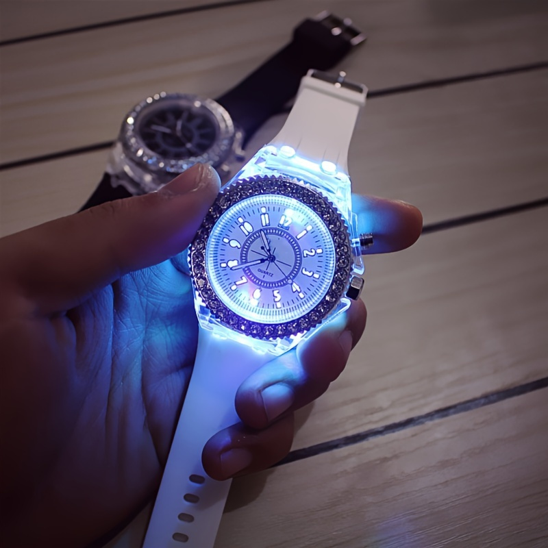 Outdoor Sport Watch - Luminous Round Digital Watches Solid Color