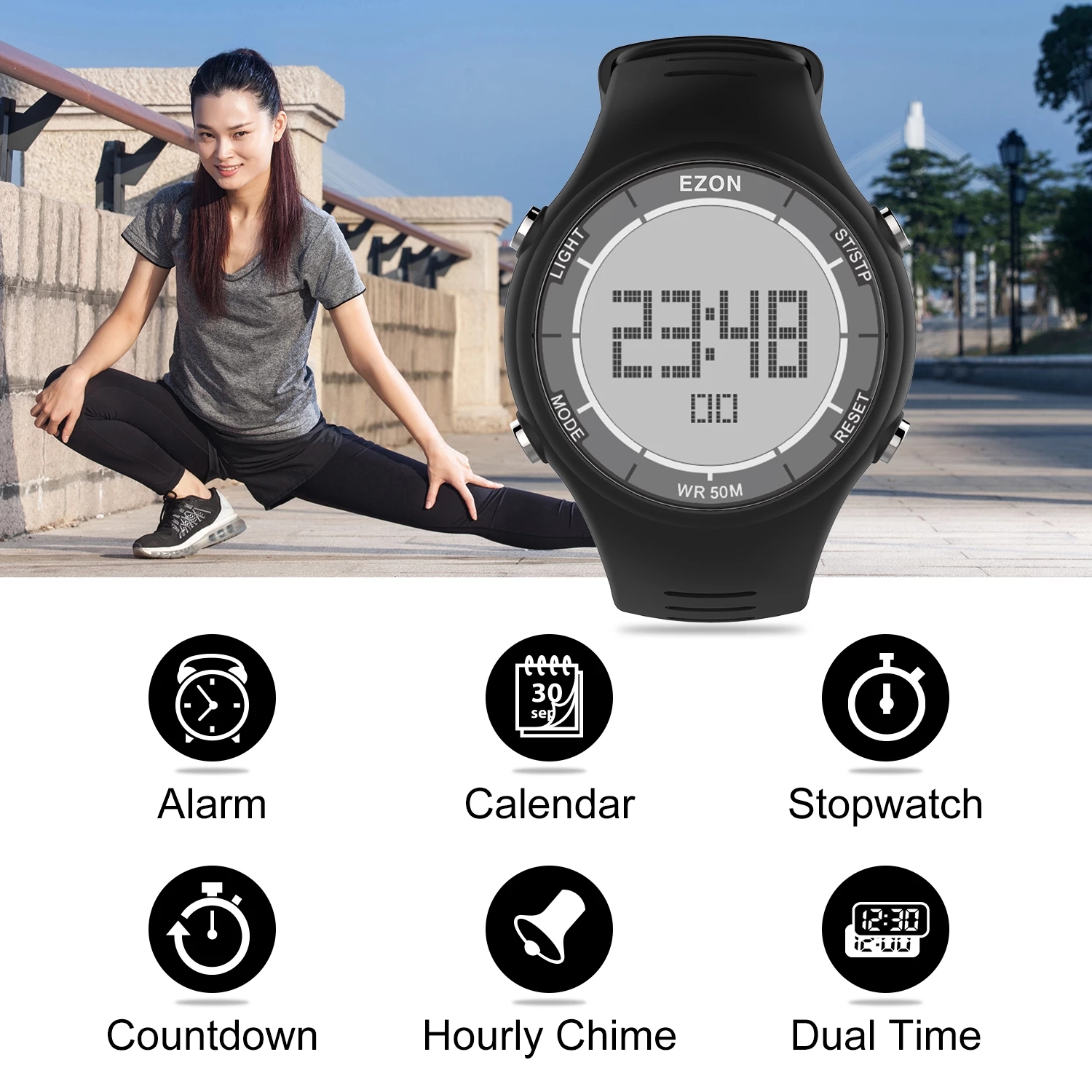 EZON New Fashion Woman Digital - đánh giá và giá Outdoor Sport Watch