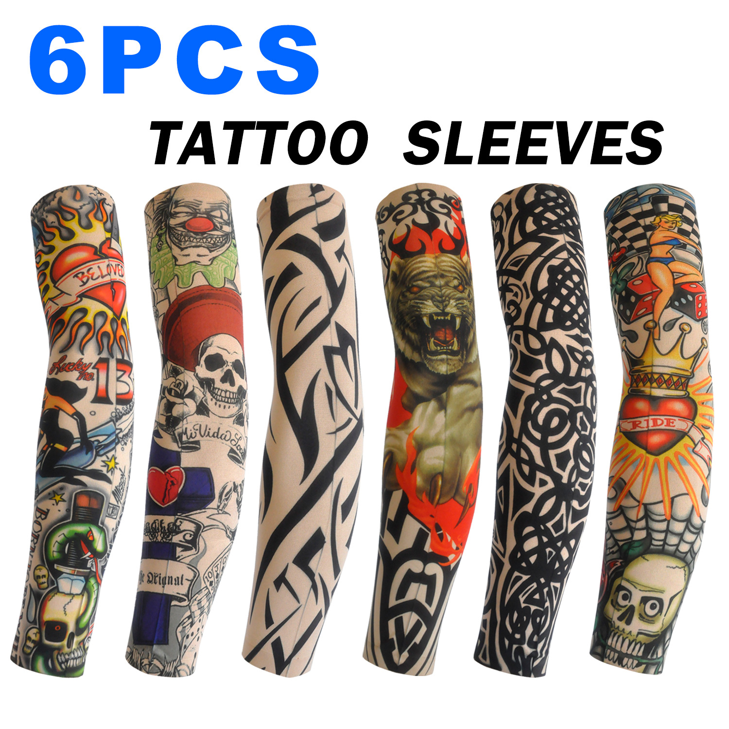 6 PCS Tattoo Sleeve for Men Wo - đánh giá và giá Outdoor Sport Gloves