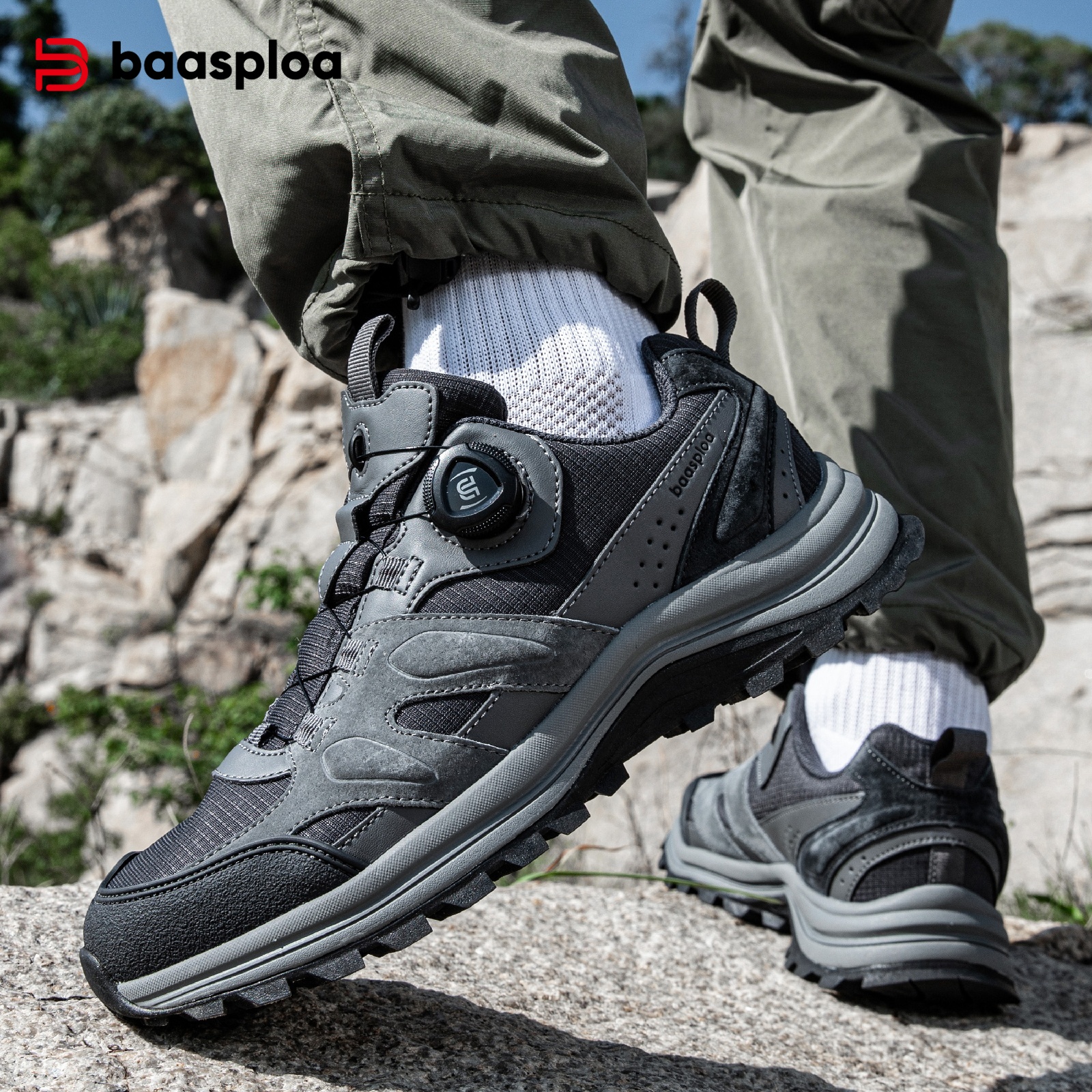 Baasploa Men Hiking Shoes Leat - đánh giá và giá Climbing Shoe Beginner