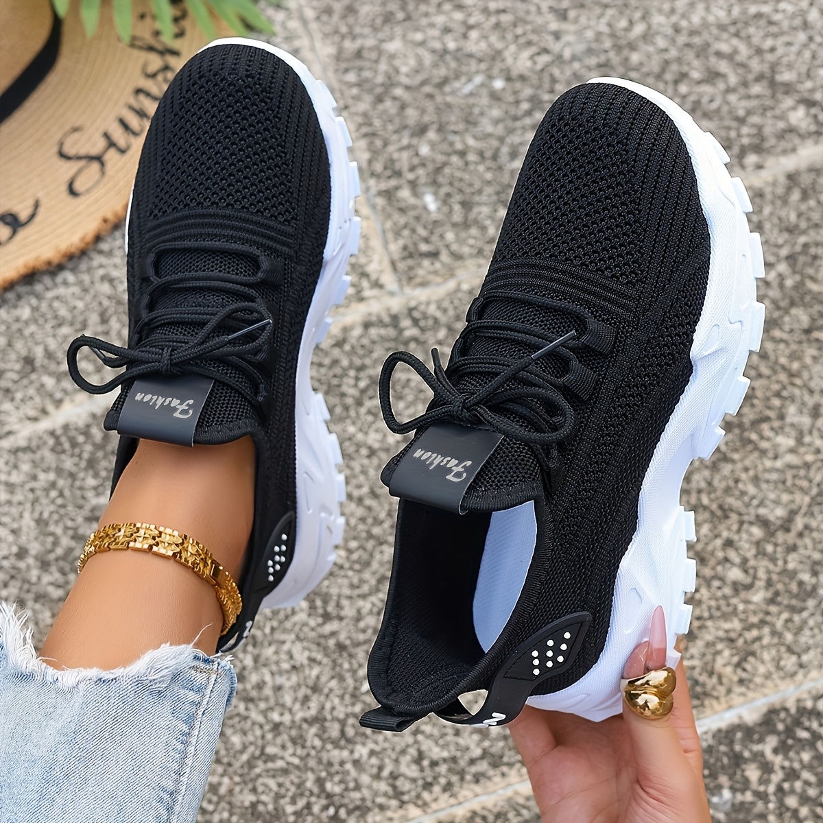 Breathable Knit Sneakers Fashi - đánh giá và giá Outdoor Sports Shoes
