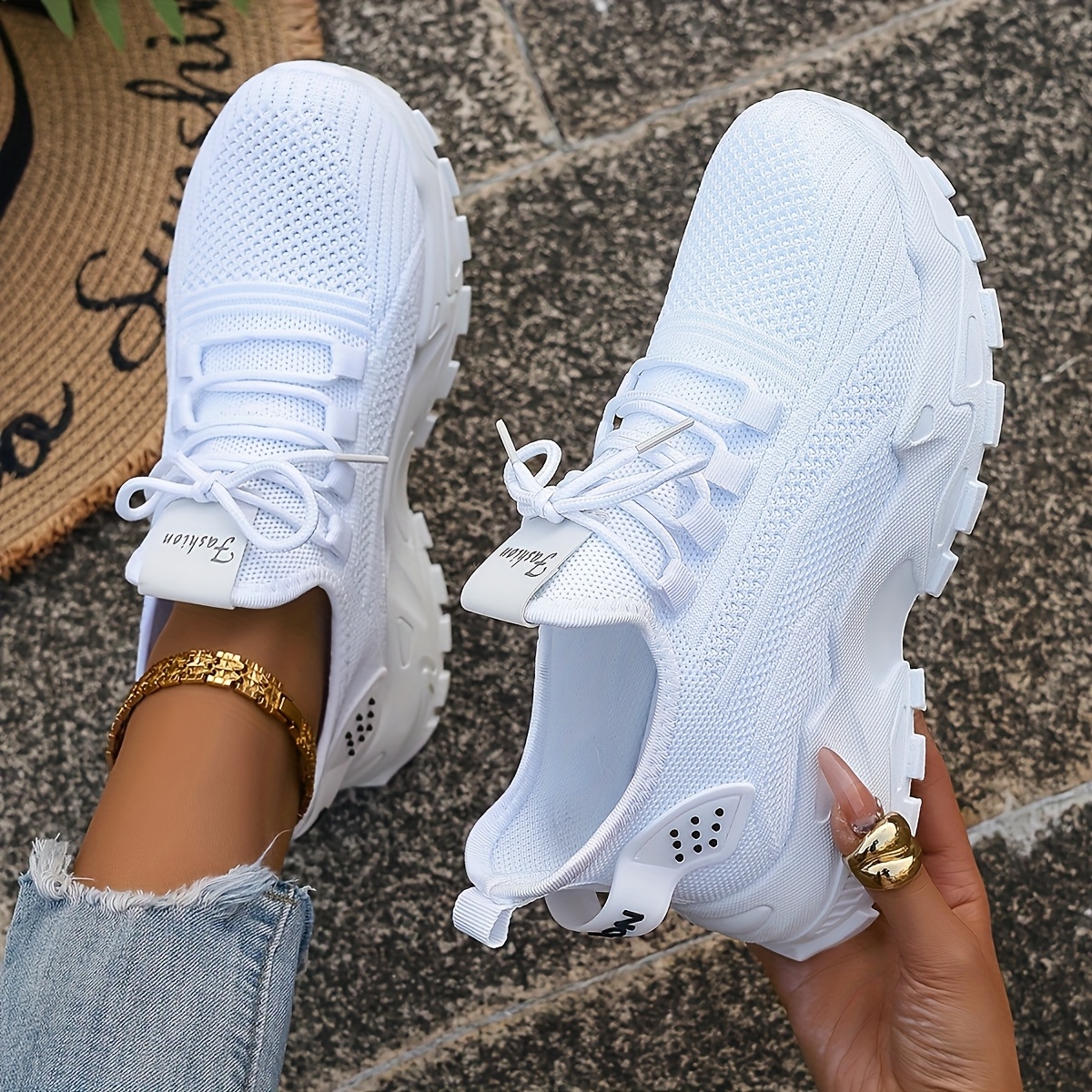 Breathable Knit Sneakers Fashi - đánh giá và giá Outdoor Sports Shoes