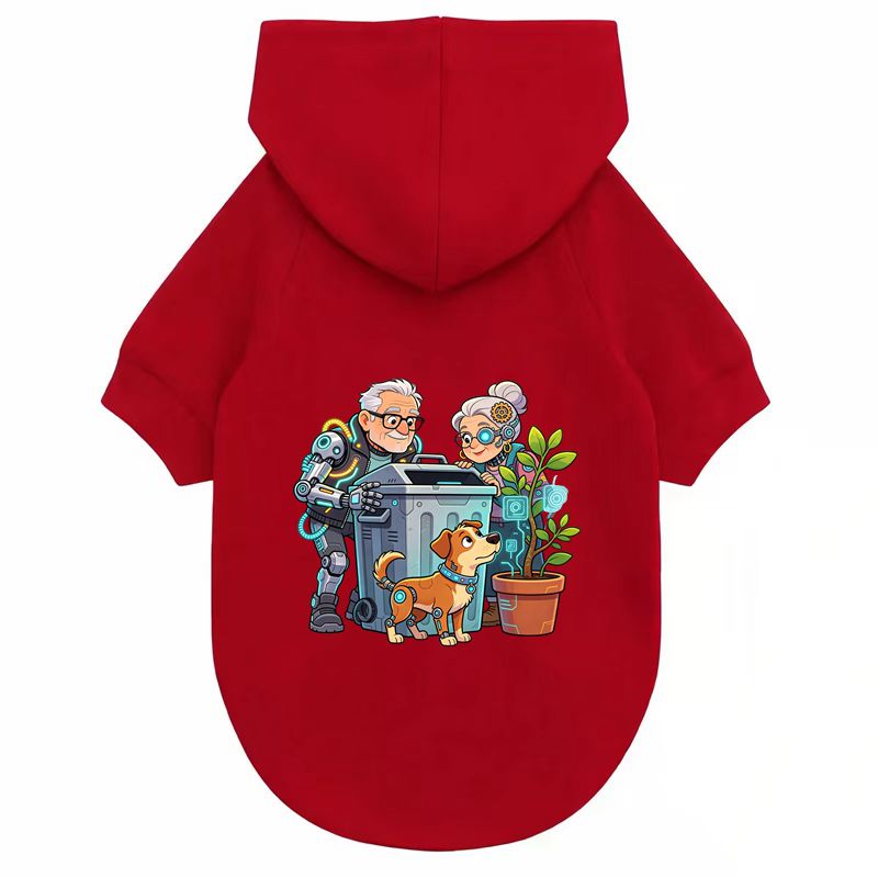 Retro Elder Robot Dog Print, S - đánh giá và giá Outdoor Sport Winter Jacket