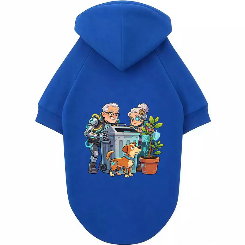 Retro Elder Robot Dog Print, S - đánh giá và giá Outdoor Sport Winter Jacket