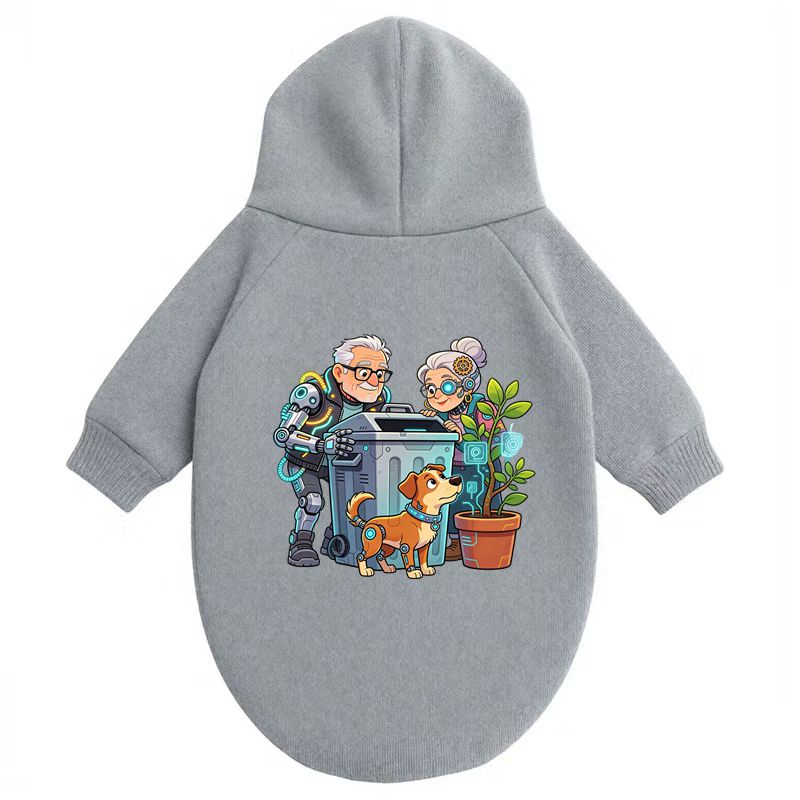 Retro Elder Robot Dog Print, S - đánh giá và giá Outdoor Sport Winter Jacket