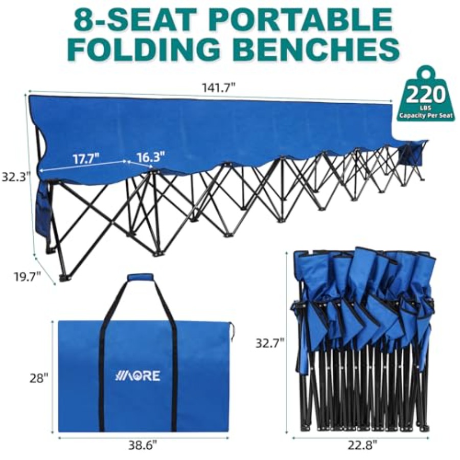 Portable Folding Bench, Foldab - đánh giá và giá Outdoor Sport Bench