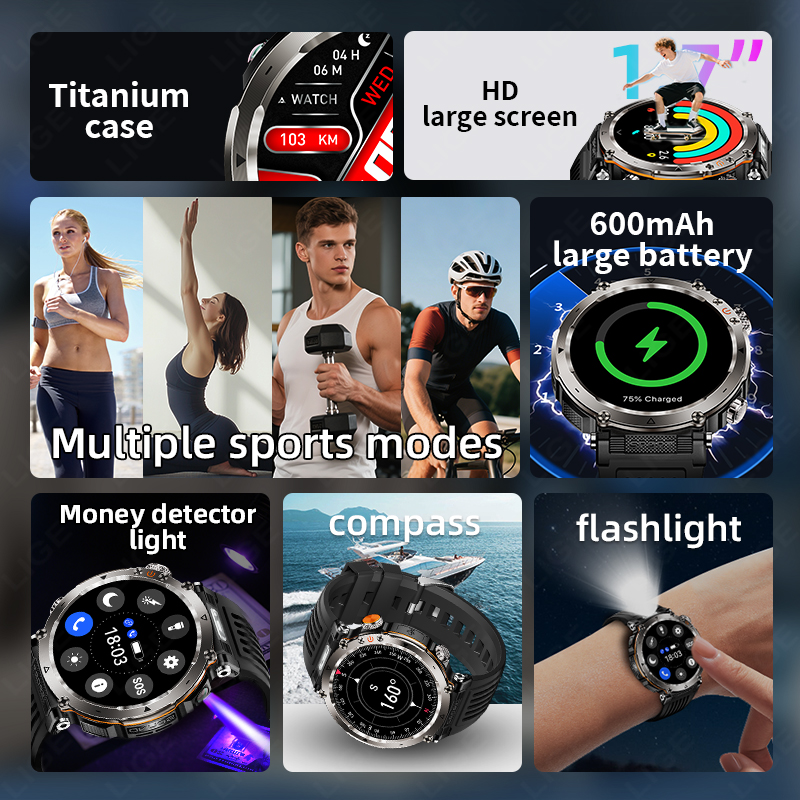 New Military Outdoor Smartwatc - đánh giá và giá Outdoor Sport Watch