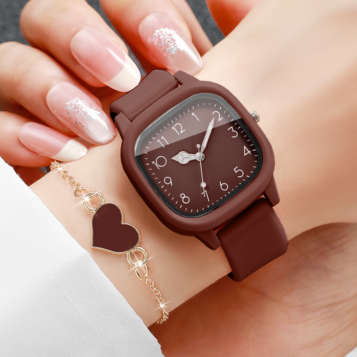 5PCS Fashion Women Watches Hea - đánh giá và giá Outdoor Sport Watch