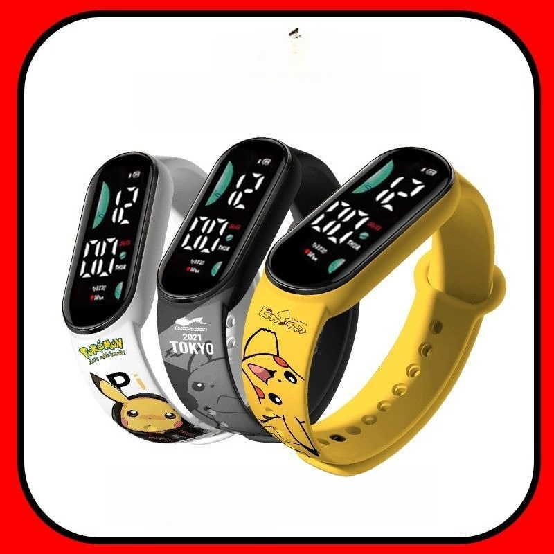 Pokémon cartoon pattern digita - đánh giá và giá Outdoor Sport Watch