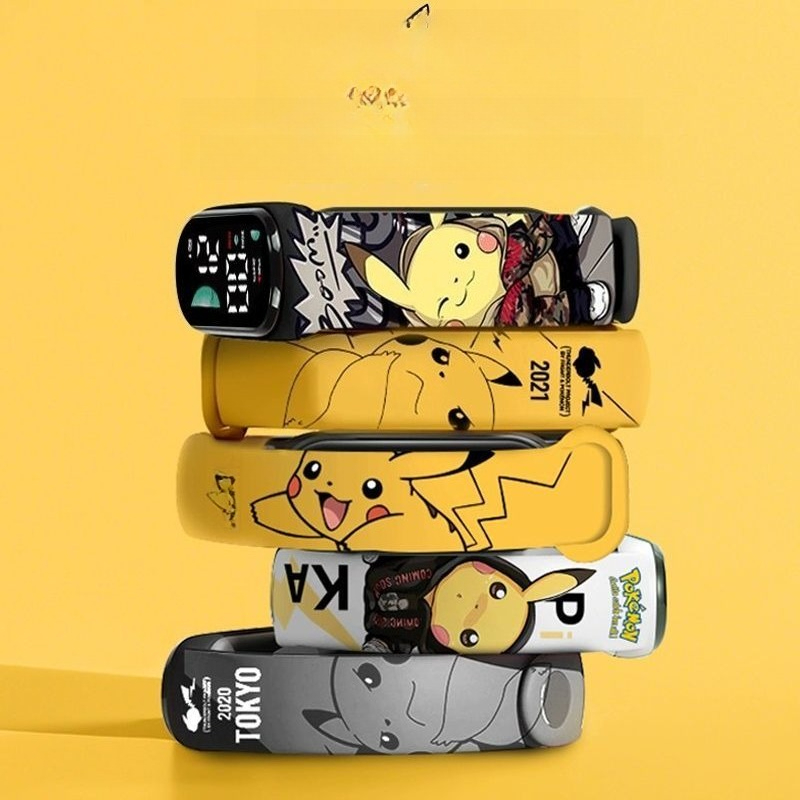 Pokémon cartoon pattern digita - đánh giá và giá Outdoor Sport Watch