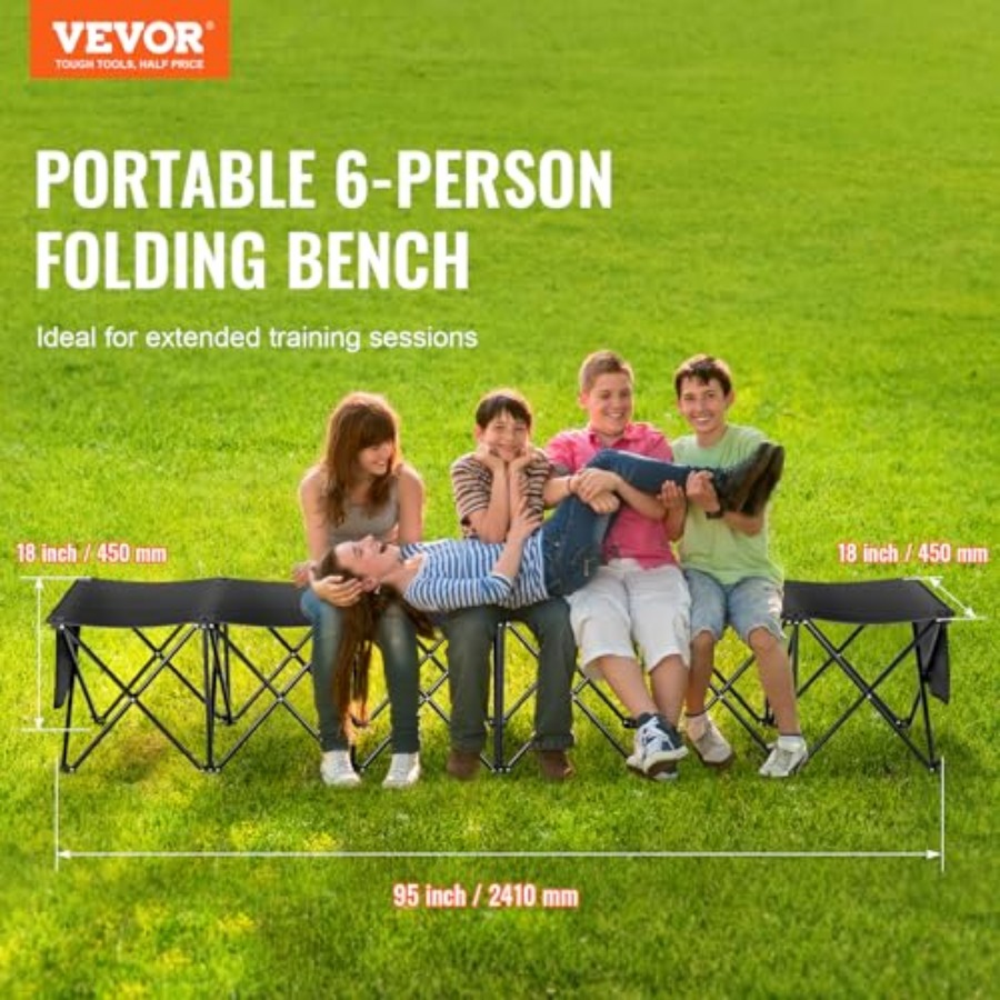 Portable Folding Bench 6 Seats - đánh giá và giá Outdoor Sport Bench