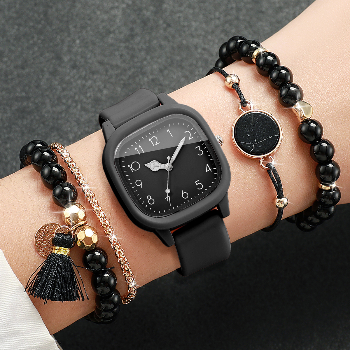 5PCS Fashion Square Women Watc - đánh giá và giá Outdoor Sport Watch