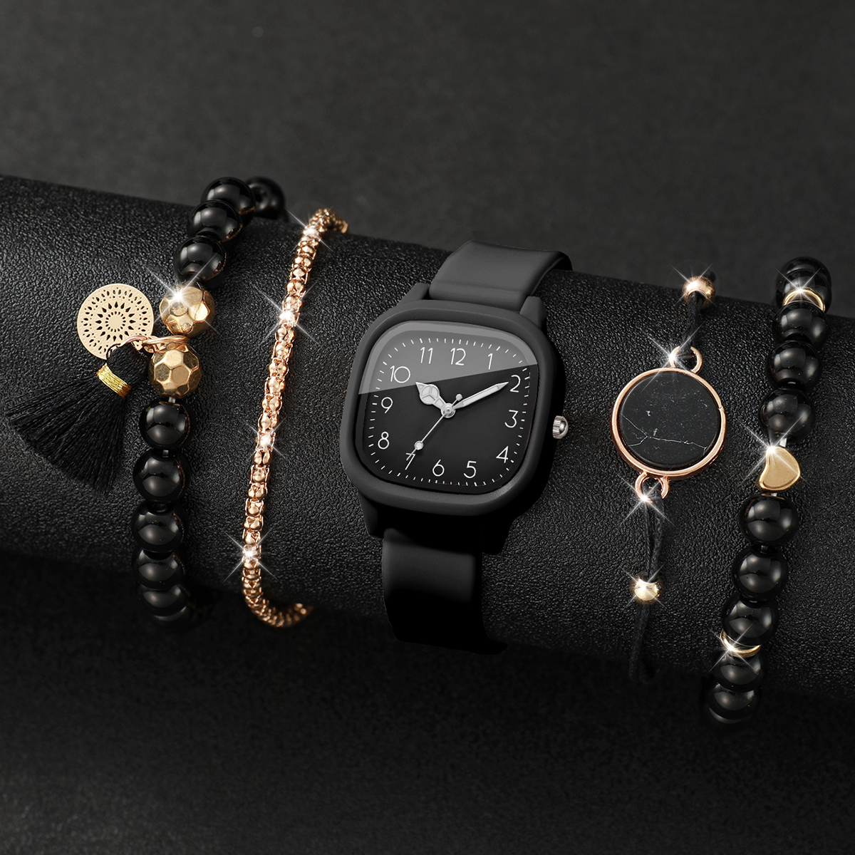 5PCS Fashion Square Women Watc - đánh giá và giá Outdoor Sport Watch